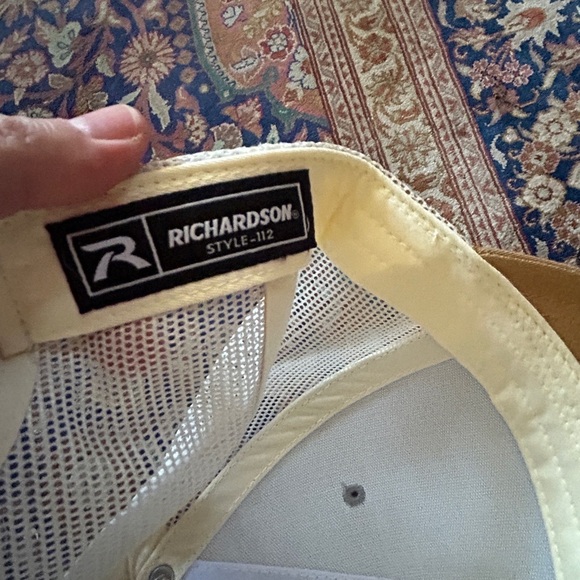 NWOT Richardson leather sea turtle patch ballcap. Never worn. Neutral colors - Picture 6 of 7